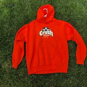 Bright Orange crush soda soccer hoodie